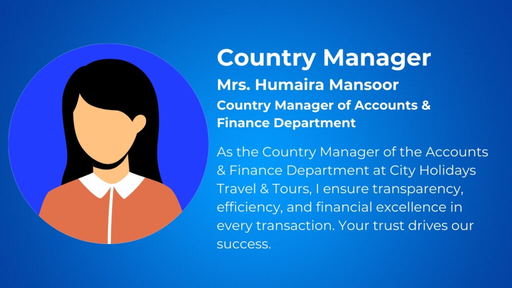 Country Manager of Accounts & Finance Department